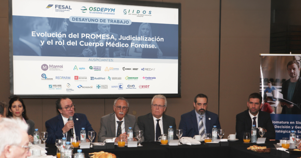 OSDEPYM-IIDOS y FESAL organizaron un encuentro sobre PROMESA, judicialización en salud y rol del Cuerpo Médico Forense